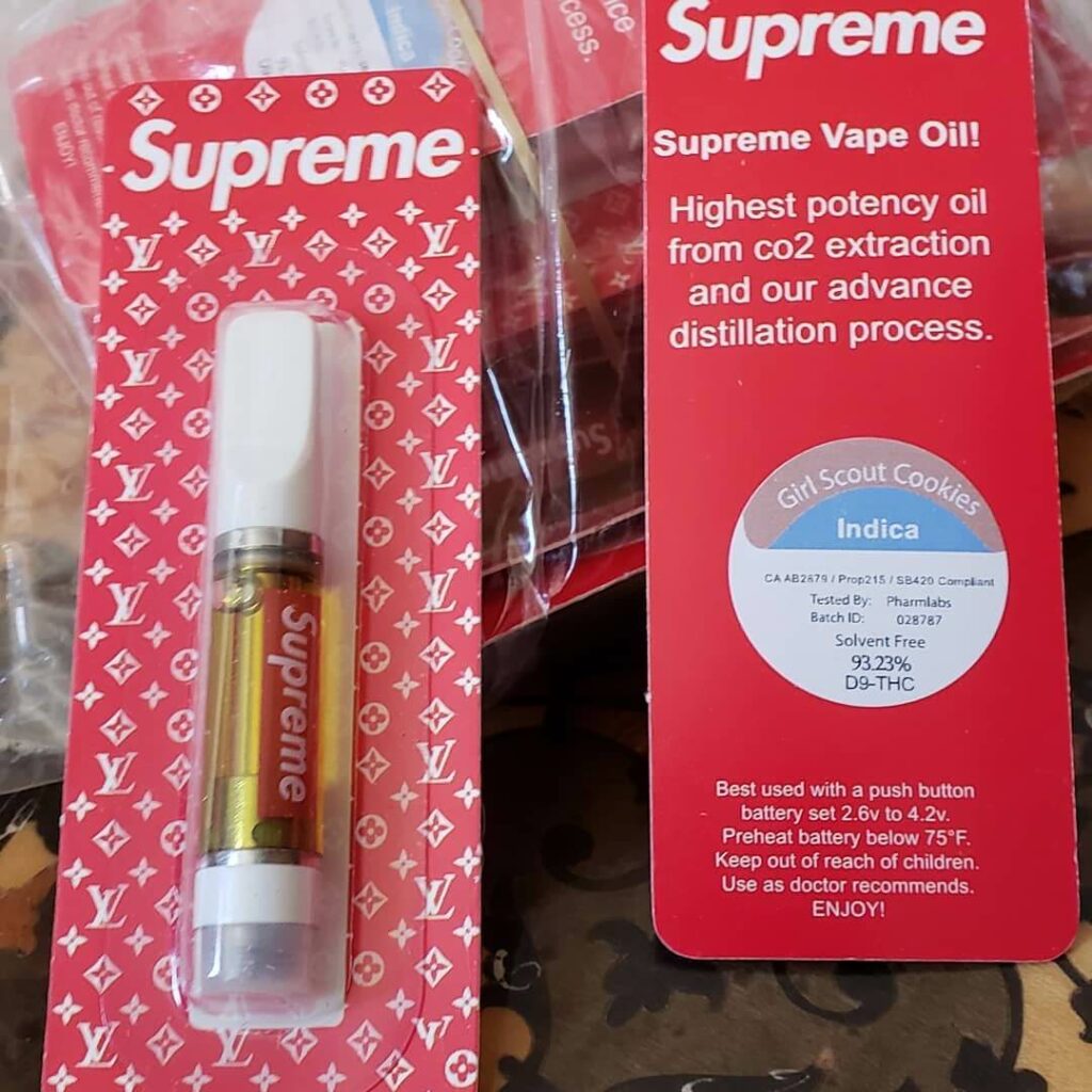 1 gram Supreme Vape Cartridge