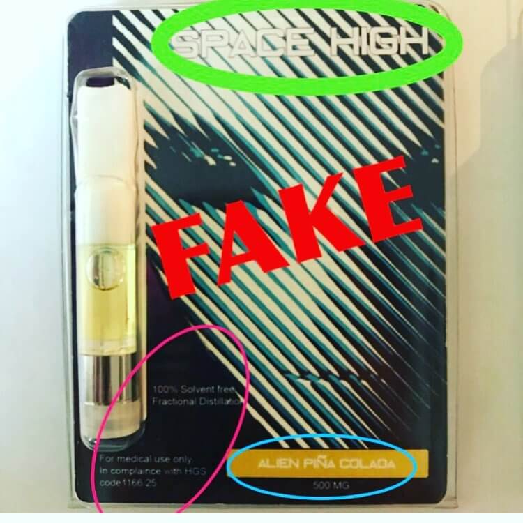 fake space vape cartridges