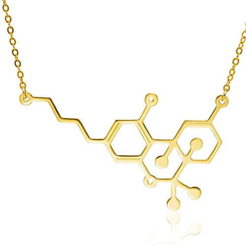 THC molecule necklace