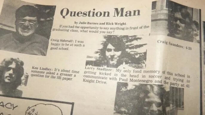 A copy of the San Rafael High School newspaper with a 420 reference