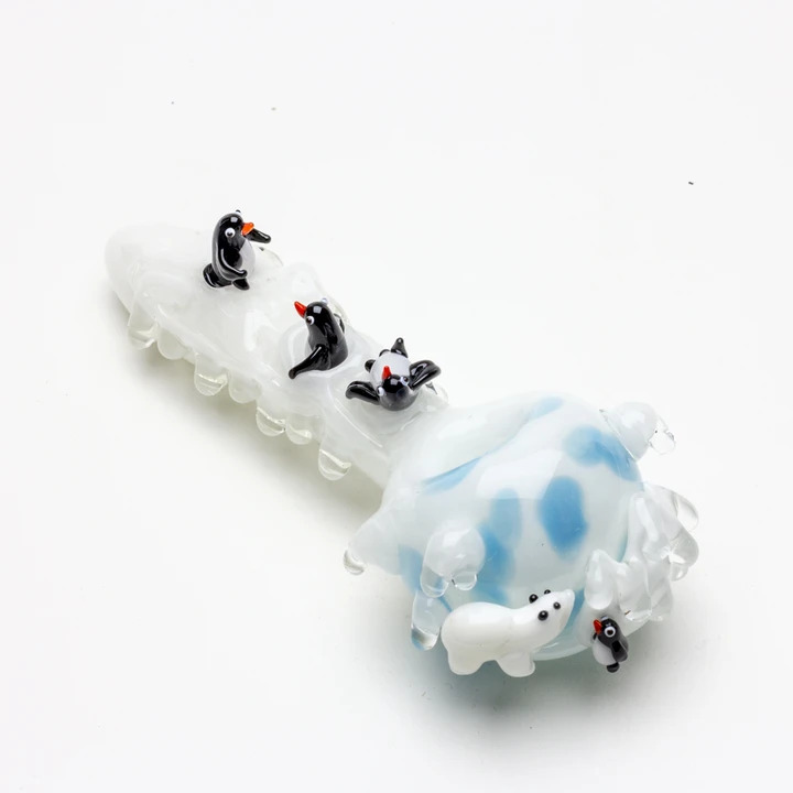 Empire Glassworks Icy Penguins Spoon Pipe