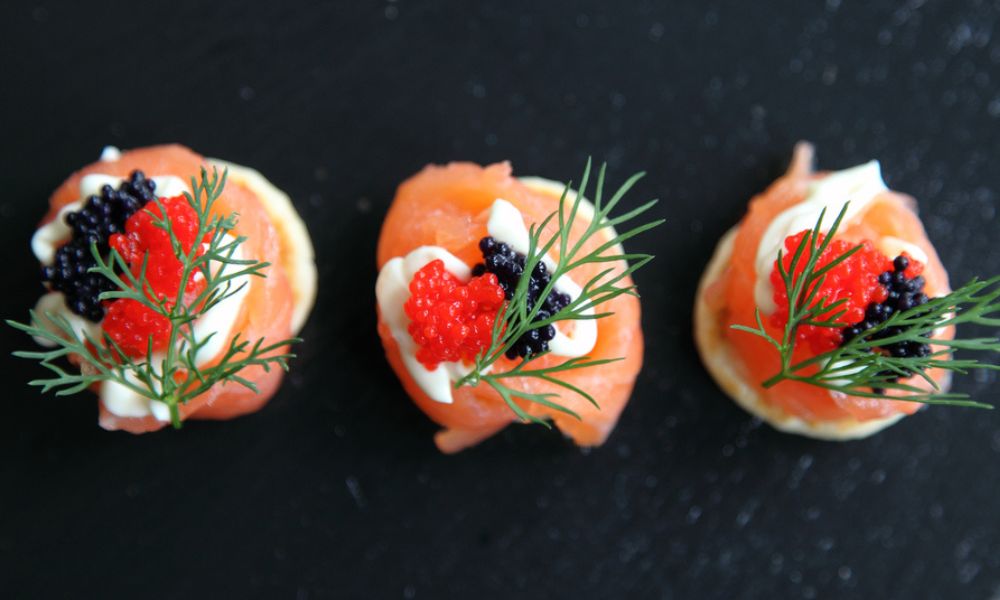 Cannabis Canapes with salmon