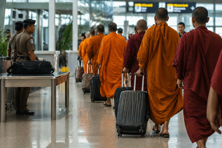 22 Monks Arrested With 110kg of Cannabis at Sri Lanka Airport